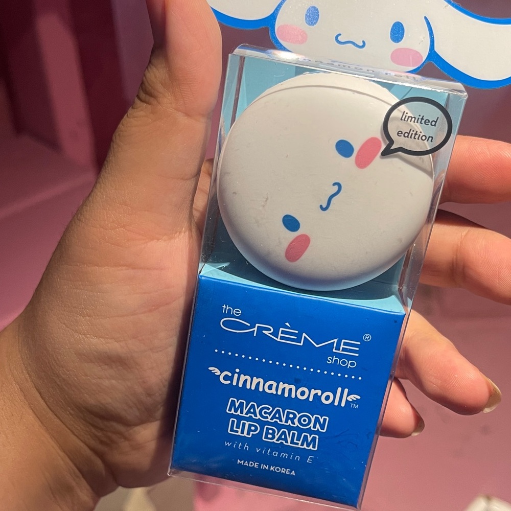 The Crème Shop Cinnamoroll Macaron Lip Balm - White
